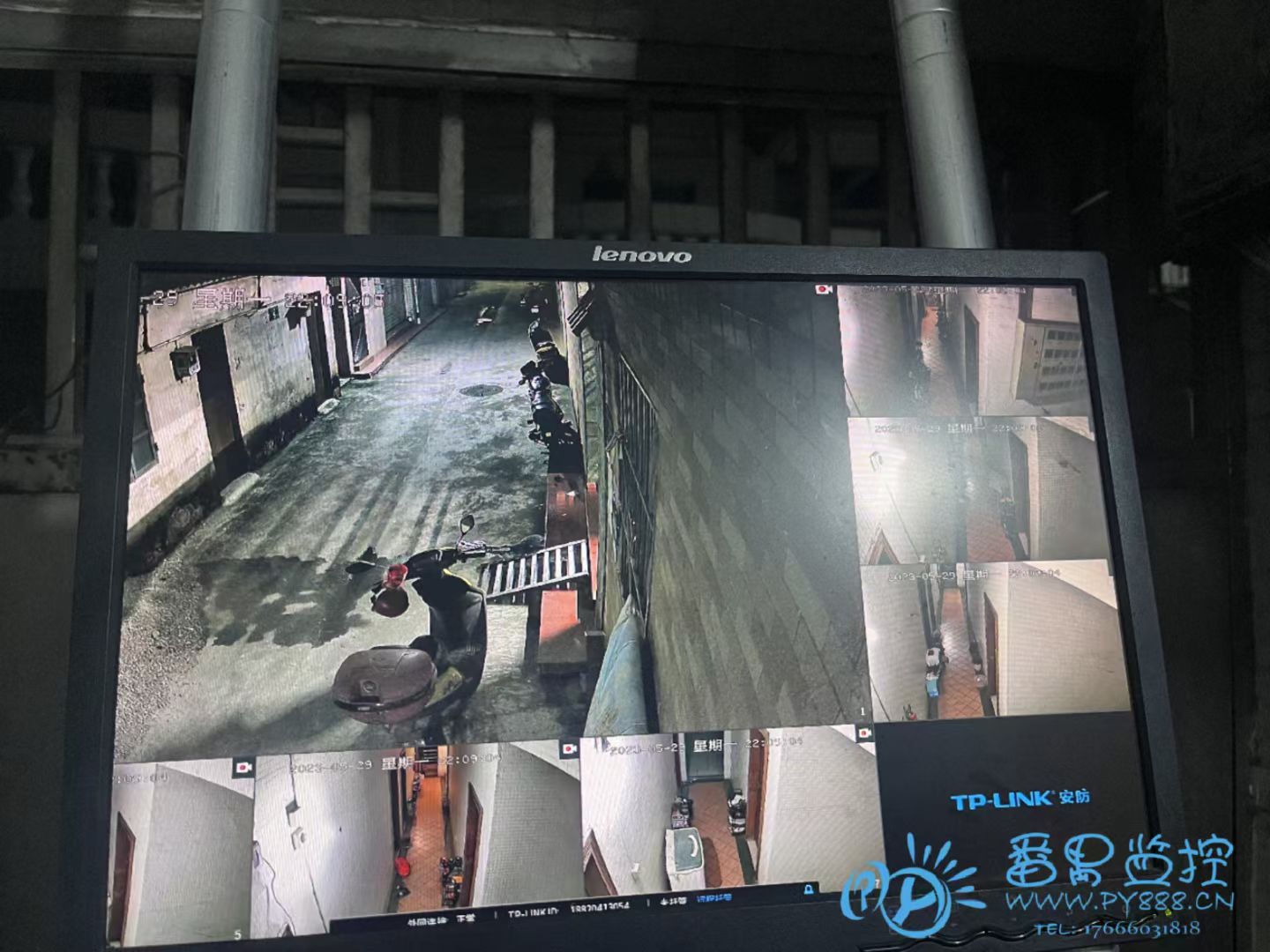 番禺化龙潭山村出租房监控工程